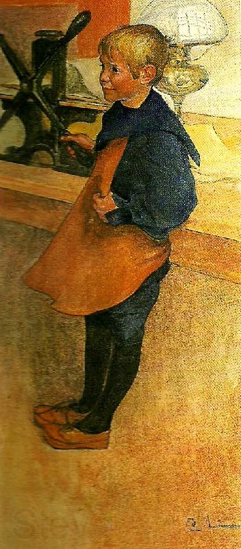 Carl Larsson pontus vid etsningspressen Germany oil painting art